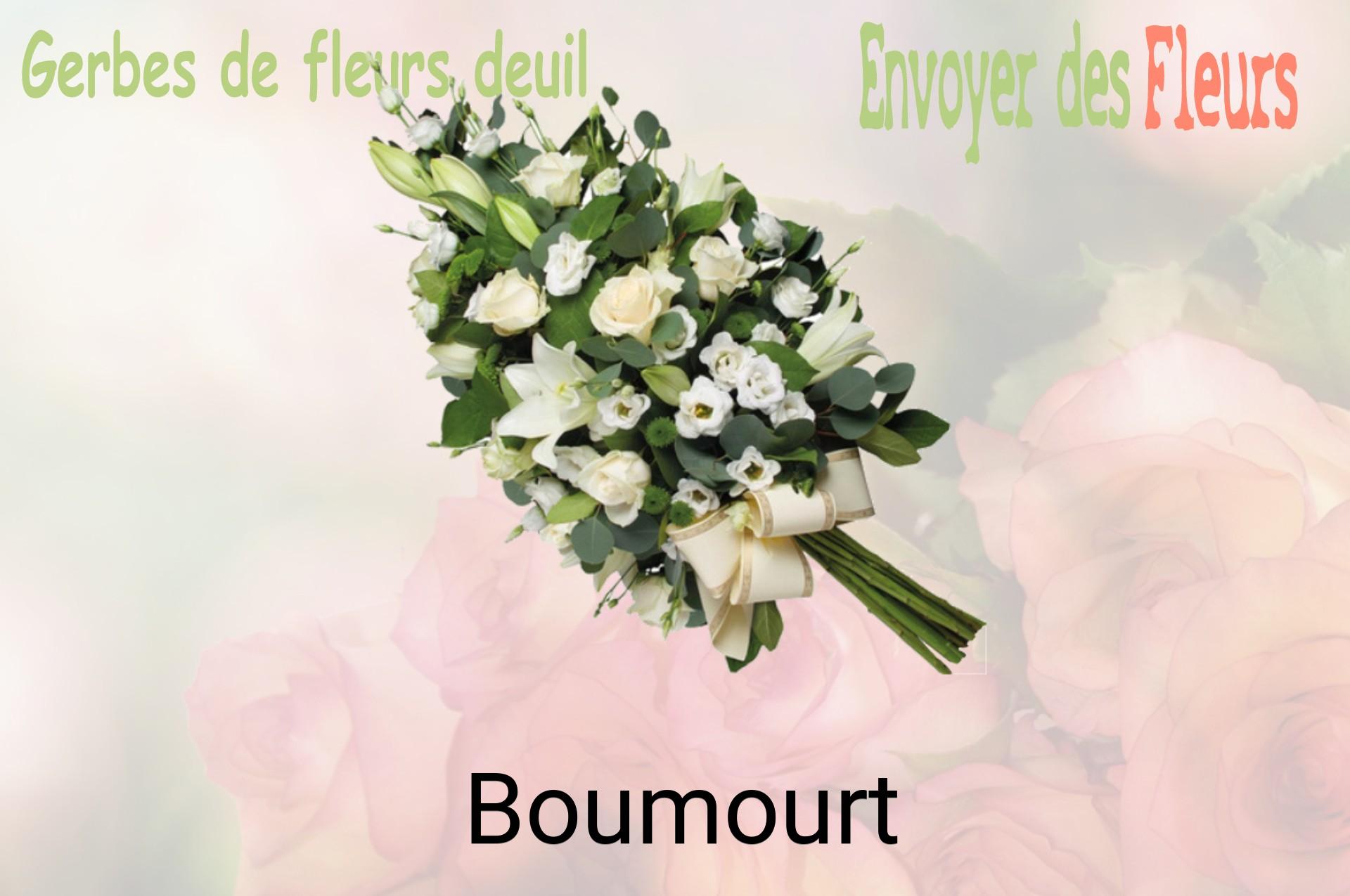 Gerbe de fleurs de deuil livrée à Boumourt